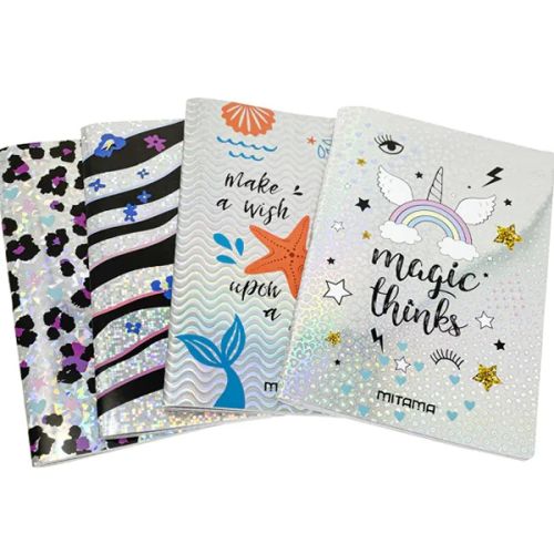 Тетрадка MITAMA Dream &amp; Shine, А4, 40 л., линиран офсет 80 г, корица картон с UV лак 1