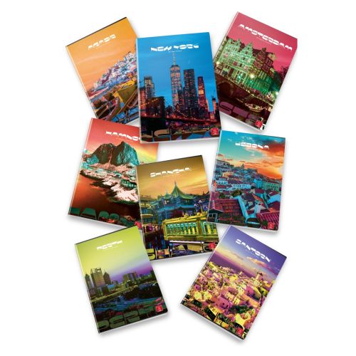 Тетрадка PIGNA City effects, А4, 50 л., линиран офсет 100 г, корица 240 г, мат ламинат, UV лак — Joya.bg 1