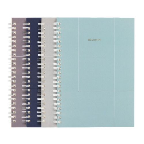 Тетрадка със спирала Deli Linfini EN063, A5, 60 л., линиран офсет шамоа 70 г, корица картон — Joya.bg 1