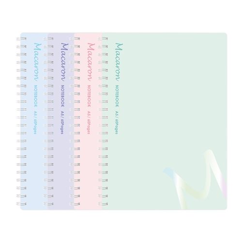 Тетрадка със спирала Deli Macaron EN403, A5, 60 л., линиран офсет 70 г, корица картон — Joya.bg 1