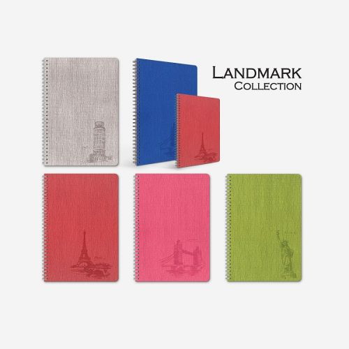 Тетрадка със спирала LASTVA Landmark, A4, 80 л., линиран офсет 70 г, твърда корица с топъл печат — Joya.bg 1