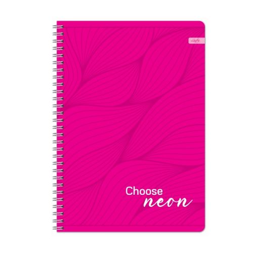 Тетрадка със спирала LASTVA NEON, A5, 60 л., м.квадр. офсет 70 г, PP корица — Joya.bg 1