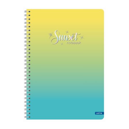 Тетрадка със спирала LASTVA Sunset, A5, 60 л., линиран офсет 70 г, корица 300 г, мат ламинат — Joya.bg 1