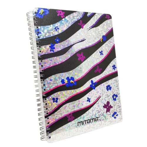 Тетрадка със спирала MITAMA Dream &amp; Shine, B5, 90 л., м.квадр. офсет 80 г, корица картон с UV лак 1