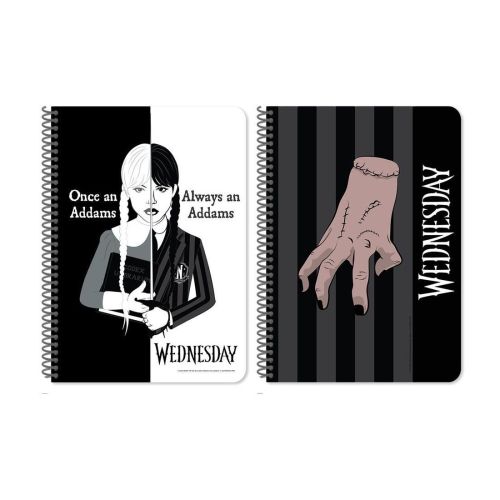 Тетрадка със спирала WEDNESDAY, А5, 60 л., линиран офсет 70 г, 2 теми, корица картон — Joya.bg 1