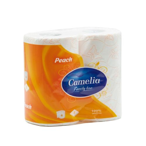 Тоалетна хартия Camelia peach , ароматизирана, 60 г, 3 пласта, опаковка 4 бр. — Joya.bg