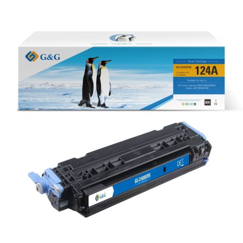 Тонер касета G&amp;G Black Q6000A, унив., съвместима с HP LJ2600/1600/2605N/Canon LBP 5000/5100, 2500 к.