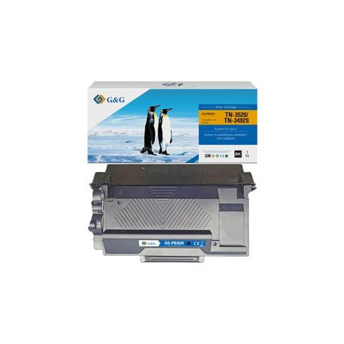 Тонер касета G&amp;G Black TN3520, съвместима с Brother HL6400DW/L6400DWT/MFC L6900DW/L6900DWT, 20000 к.