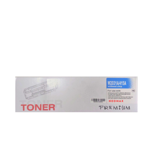 Тонер касета Neomax Cyan W2031A без чип, съвместима с HP Color LJ PRO M454dn/M479dw, 2100 к.