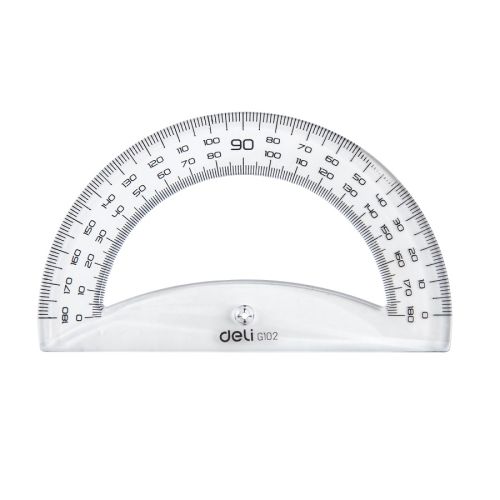 Транспортир Deli Pioneer EG10212, 180°, 12 см — Joya.bg 1