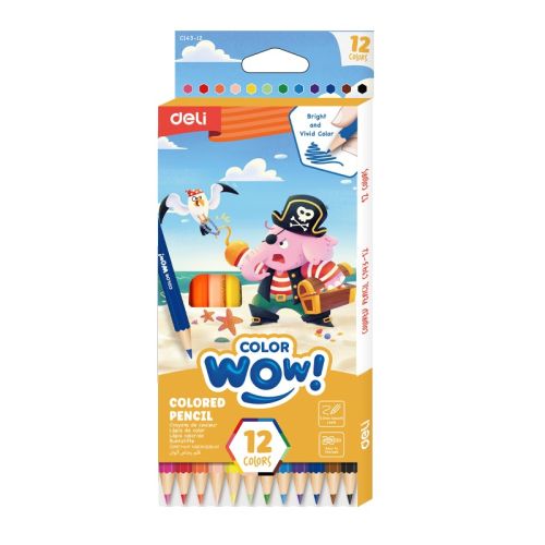 Цветни моливи Deli Color wow! EC143-12, шестоъгълно тяло, 12 цвята — Joya.bg 1