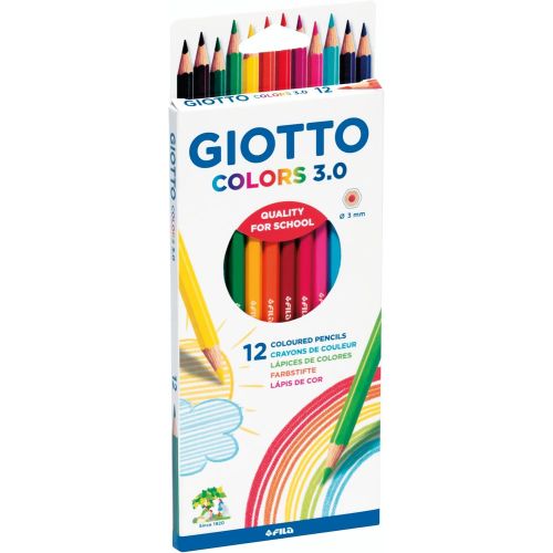 Цветни моливи GIOTTO COLORS 3.0, шестоъгълно тяло, 12 цвята 1