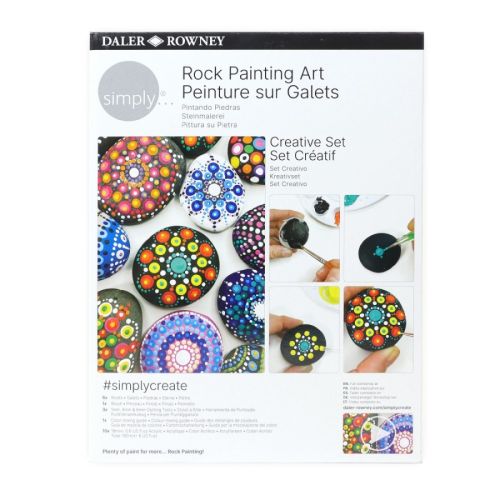 Творчески комплект за рисуване върху камъни DALER-ROWNEY Creative Set Rock Painting Art, 21 части 1