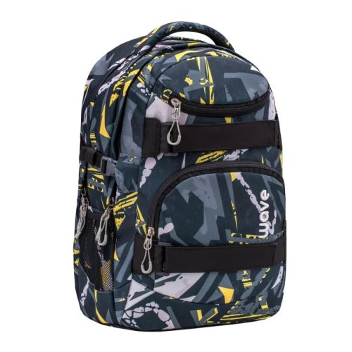 Ученическа раница Belmil WAVE Yellow Graffiti, 4 отделения 1