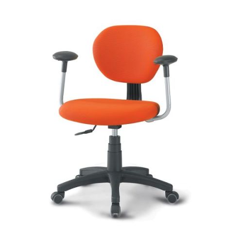 Ученически стол DAWON X-1, дамаска, черна РР база, фиксирани подлакътници, оранжев 1