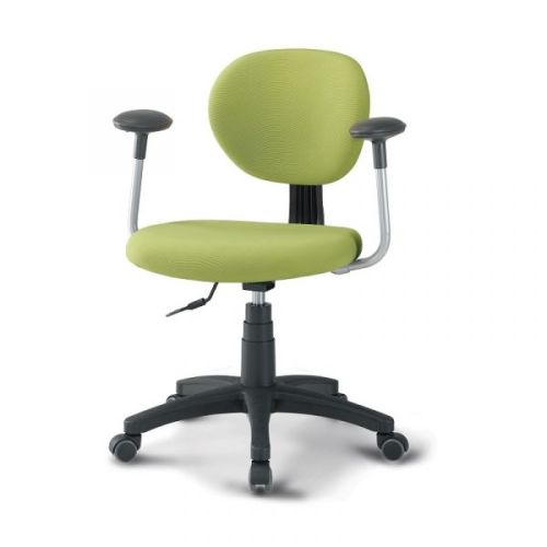 Ученически стол DAWON X-1, дамаска, черна РР база, фиксирани подлакътници, светлозелен