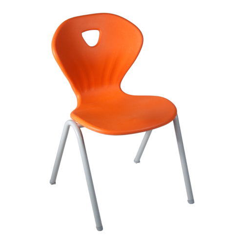 Ученически стол Kori 4L New, PP, метална база, оранжев 1