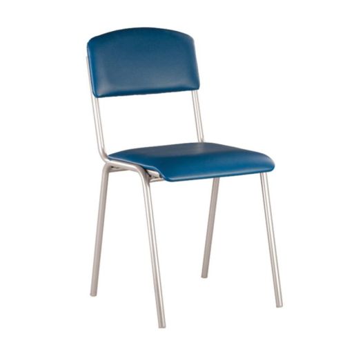 Ученически стол Tina ALU V-U, еко кожа, метална база, син 1