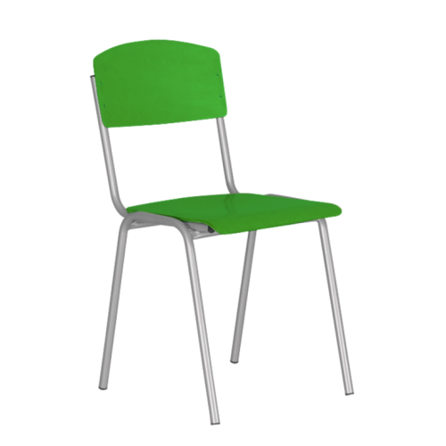 Ученически стол Tina Green, многослойна букова дървесина, метална база, зелен 1