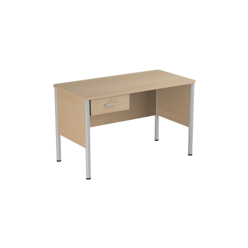 Учителско бюро Kori със сив кръгъл профил, 1200x600x750 мм, ПДЧ 18мм, бук 1