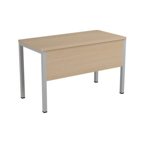 Учителско бюро Kori със сив кръгъл профил, 1200x600x750 мм, ПДЧ 18мм, бяло 1