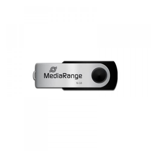 USB флаш памет MediaRange, 16GB, USB 2.0 Type-A, черна 1
