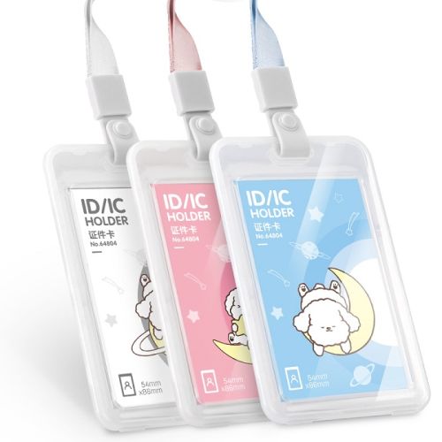 Вертикален бадж-панел Deli 64804, отваряем, 112х70 мм, розова лента — Joya.bg 1