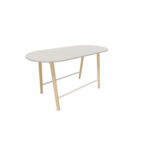 Висока маса Levitate, А-форма, крака натурален бук, плот 2000х1000х1050 мм, ПДЧ 25 мм, светлосив — Joya.bg 1