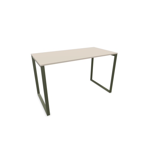 Висока маса Sqart, метална база П-форма, цвят зелен, плот 1800х900х1100 мм, ПДЧ 25 мм, бежов — Joya.bg 1