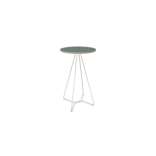 Висока маса Tilkka, бяла метална база, плот D600х1050 мм, Fenix NTM 18 мм, зелен — Joya.bg 1