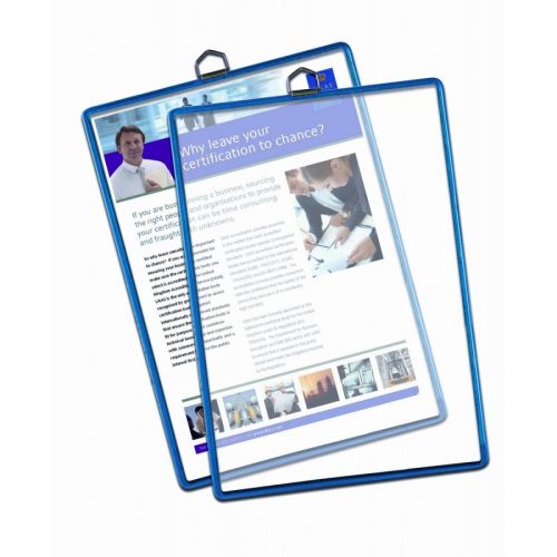 Висящи джобове за окачване Djois, PVC, А4, сини, опаковка 5 бр. — Joya.bg