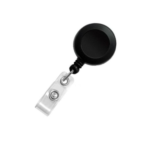 Yo -Yo ролетка за бадж, пластмасова, с метален клипс, корда 600 мм, черна — Joya.bg
