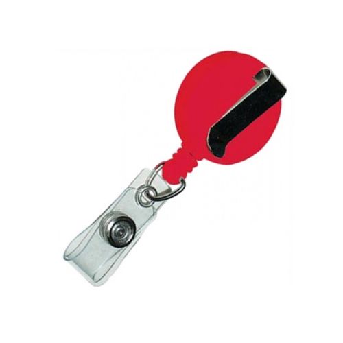 Yo -Yo ролетка за бадж, пластмасова, с метален клипс, корда 600 мм, червена — Joya.bg