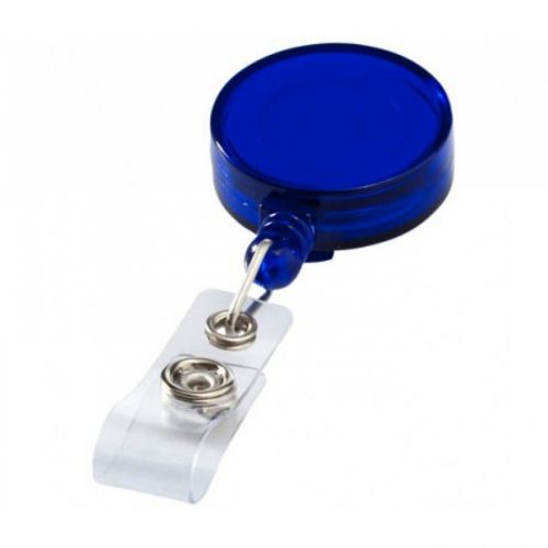 Yo -Yo ролетка за бадж, пластмасова, с метален клипс, корда 600 мм, синя — Joya.bg