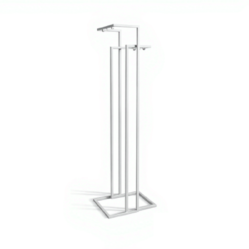 Закачалка Сплит, стояща, основа с размери 40х50 мм, H1700, метална, бяла — Joya.bg