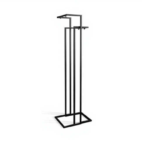 Закачалка Сплит, стояща, основа с размери 40х50 мм, H1700, метална, черна — Joya.bg