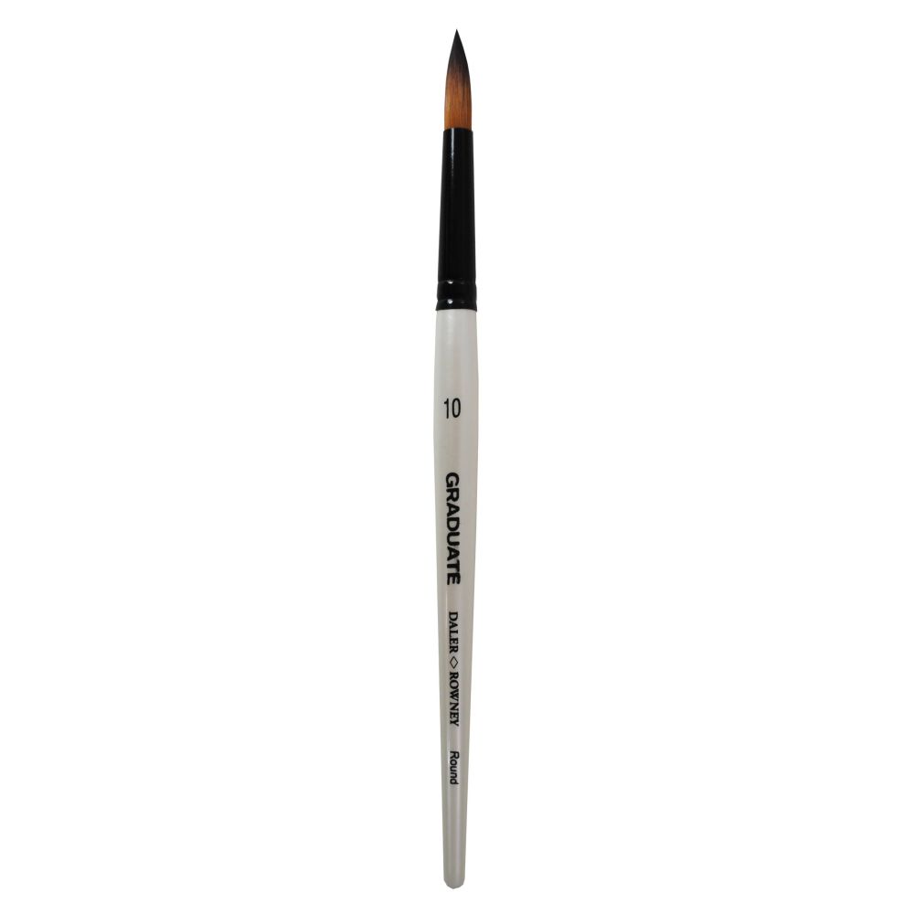 Четка за рисуване DALER-ROWNEY Graduate Synthetic Round №10, кръгла, с къса дръжка, изкуствен косъм
