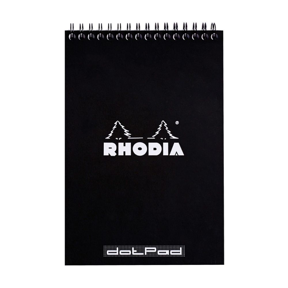 Бележник със спирала RHODIA BLACK №16, Classic, A5, 80 л., точки, хартия Clairefontaine 80 г Бележник със спирала RHODIA BLACK №16, Classic, A5, 80 л., точки, хартия Clairefontaine 80 г