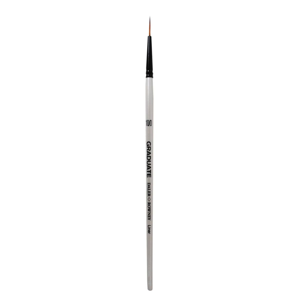 Четка за рисуване DALER-ROWNEY Graduate Synthetic Liner №10/0, за детайли, къса дръжка, изк. косъм