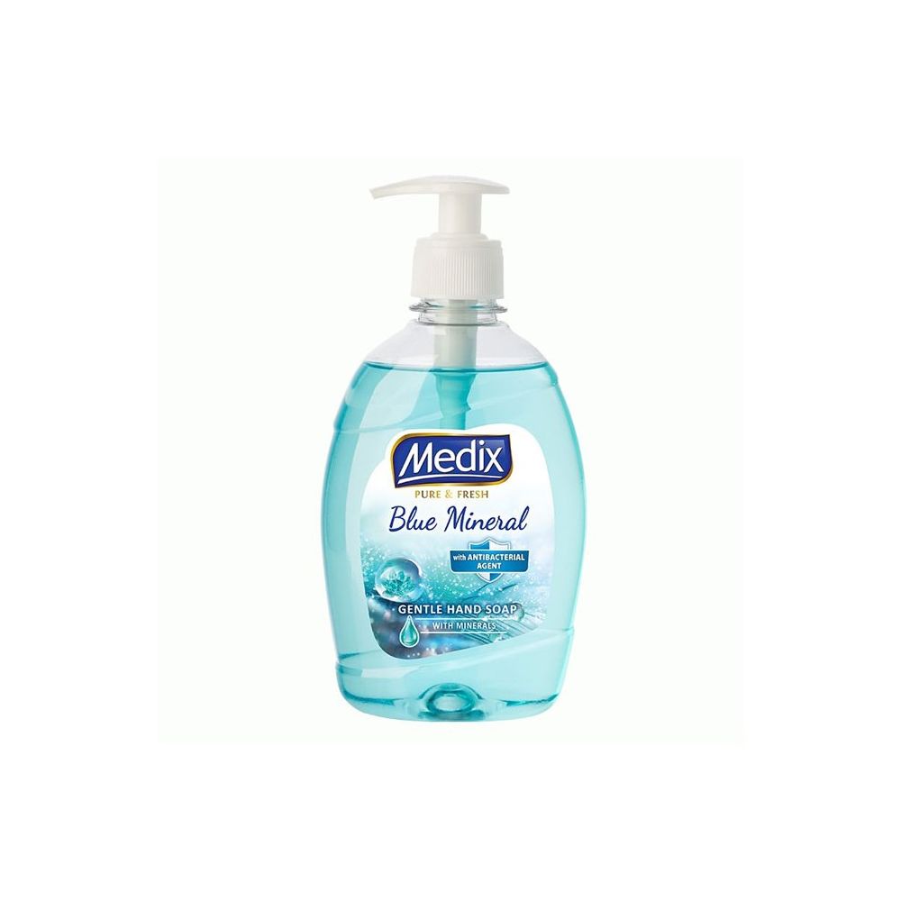 Течен сапун Medix Pure&Fresh Blue Mineral , аромат на море, с помпа, 400 мл Течен сапун Medix Pure&Fresh Blue Mineral , аромат на море, с помпа, 400 мл