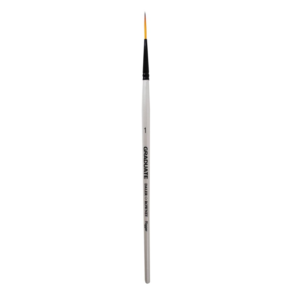 Четка за рисуване DALER-ROWNEY Graduate Synthetic Rigger №1, за детайли, къса дръжка, изк. косъм