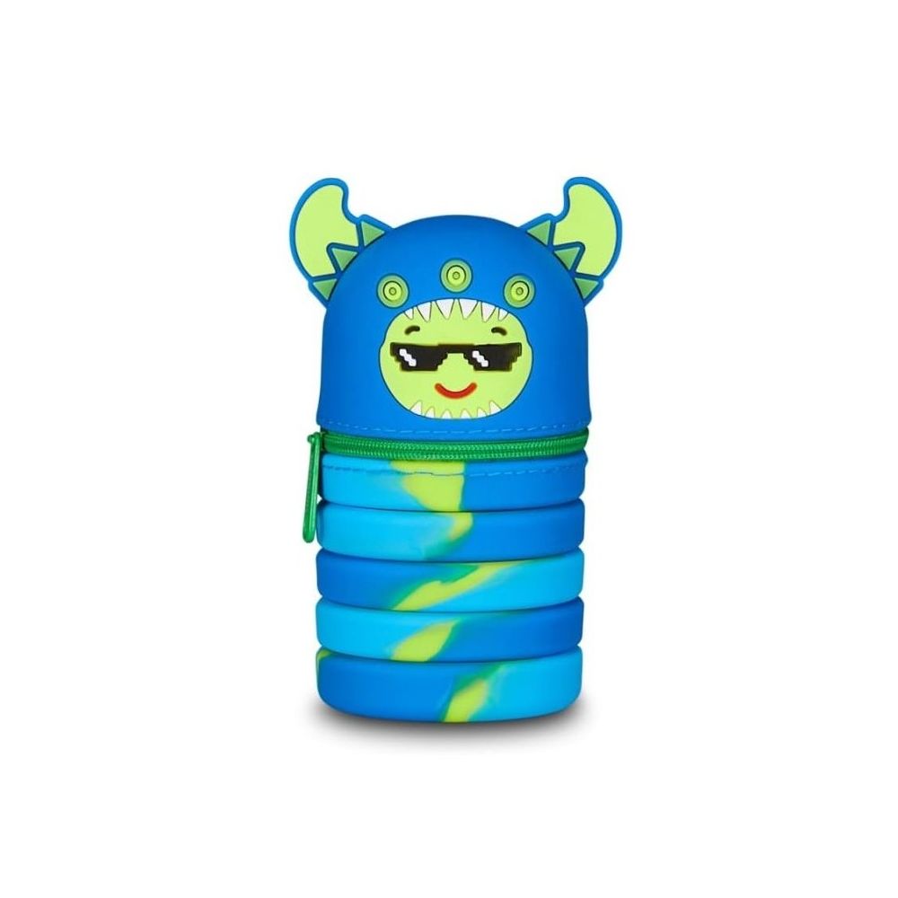Силиконов несесер MITAMA BOOM! Monster Boy, разтягащ се, d7см, 13-20 см, синьо чудовище Силиконов несесер MITAMA BOOM! Monster Boy, разтягащ се, d7см, 13-20 см, синьо чудовище