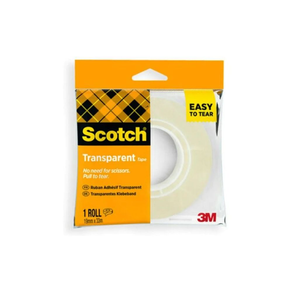 Тиксо Scotch 508, 19 мм х 33 м, кристално, индивидуална опаковка