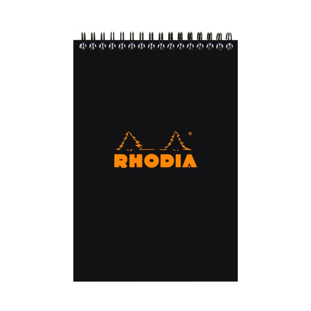 Бележник със спирала RHODIA BLACK №16, Classic, A5, 80 л., редове, хартия Clairefontaine 80 г Бележник със спирала RHODIA BLACK №16, Classic, A5, 80 л., редове, хартия Clairefontaine 80 г