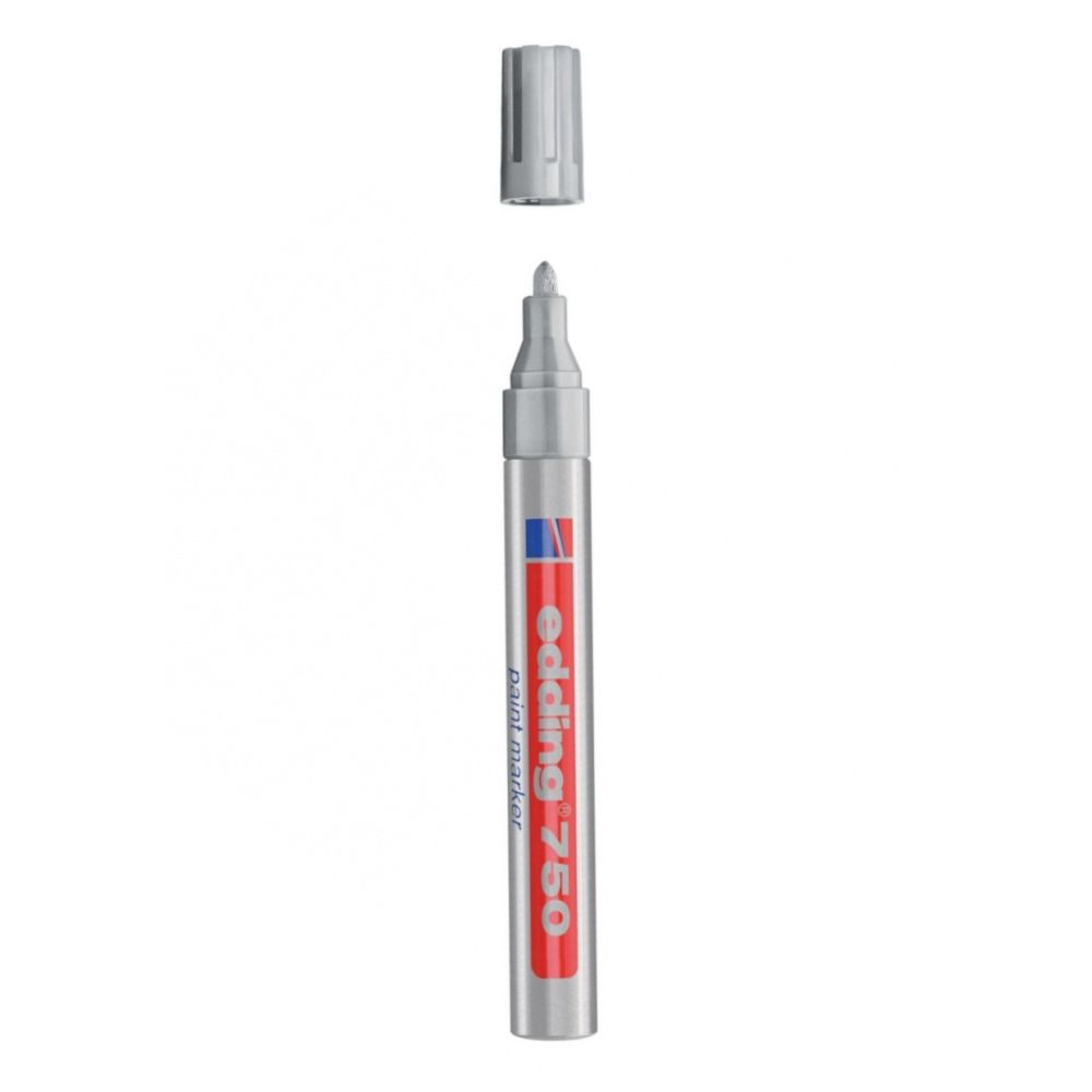 Paint маркер edding 750, объл връх 2-4 мм, сребрист Paint маркер edding 750, объл връх 2-4 мм, сребрист