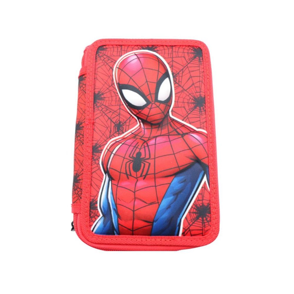 Несесер с пълнеж FILA Spiderman, 43 бр. средства Giotto и Lyra, 3 ципа, 20х6х12 см