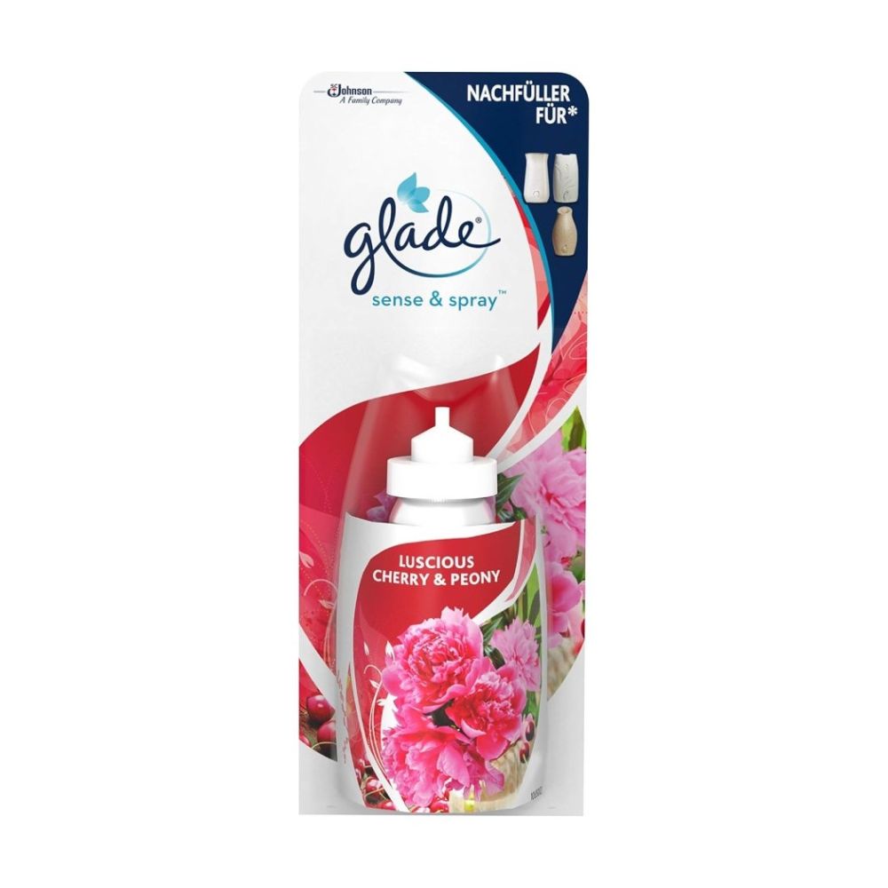 Пълнител за ароматизатор Glade Sense&Spray, аромат Cherry & Peony, 18 мл
