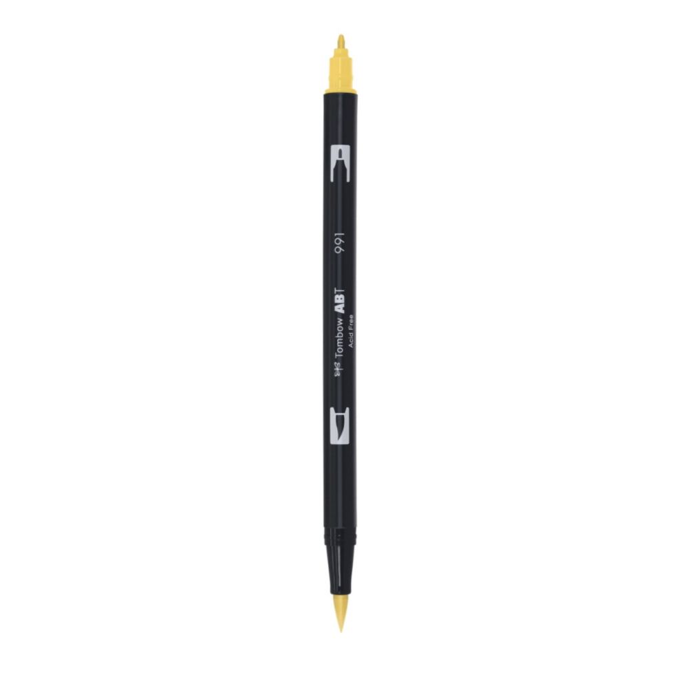 Aкварелен двувърх маркер Tombow ABT Dual Brush, четка 3.5 мм, връх 0.8 мм, 991 light ochre Aкварелен двувърх маркер Tombow ABT Dual Brush, четка 3.5 мм, връх 0.8 мм, 991 light ochre