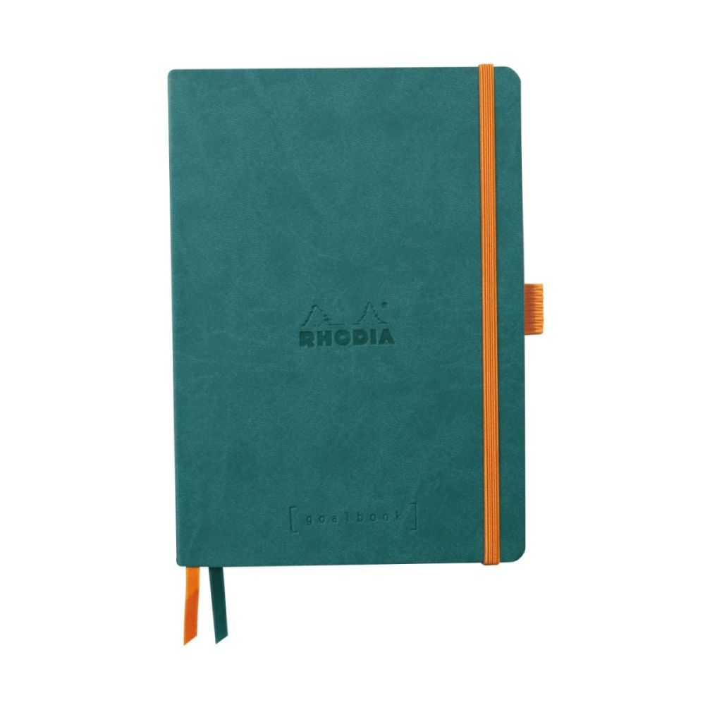 Бележник RHODIA Rhodiarama Goalbook, A5, 120 л., точки, хартия шамоа 90 г, мекиPU корици, пауновосин
