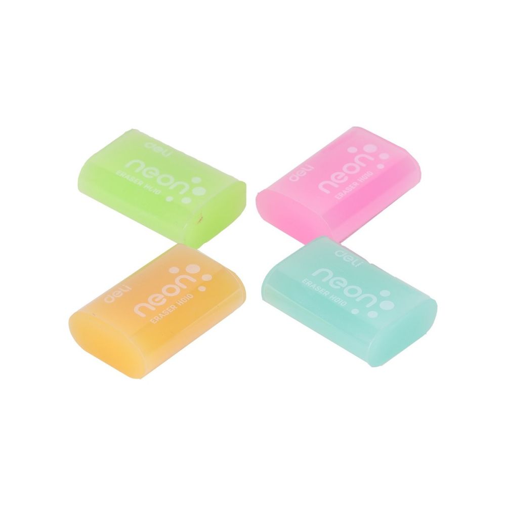 Гума за молив Deli Neon EH01000, 39х27х12 мм, цветна Гума за молив Deli Neon EH01000, 39х27х12 мм, цветна